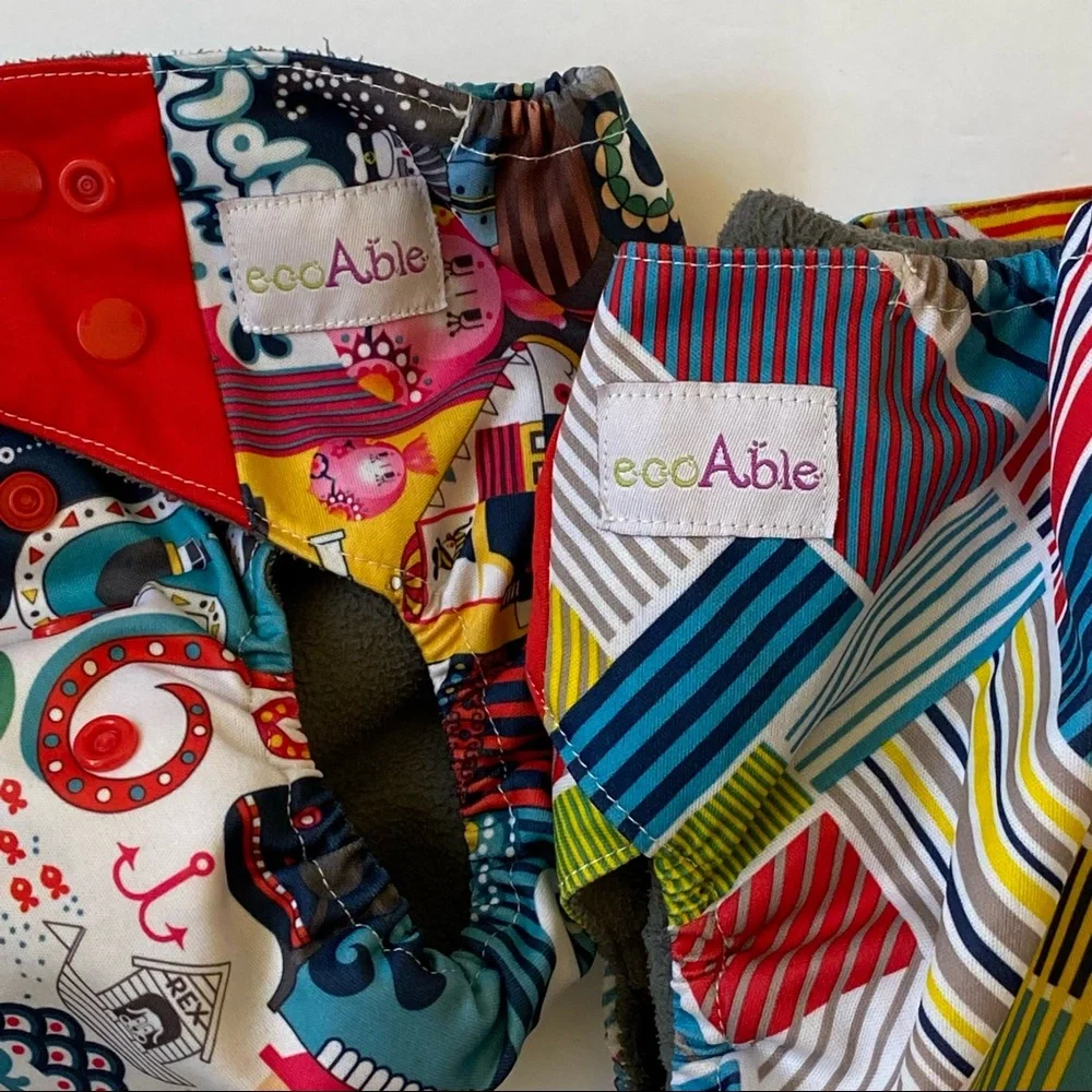 2 ecoable baby diaper covers multicolor unisex